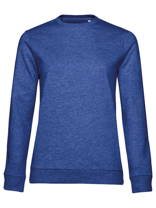 B&C Дамски Рекламен Суитшърт Heather Royal Blue