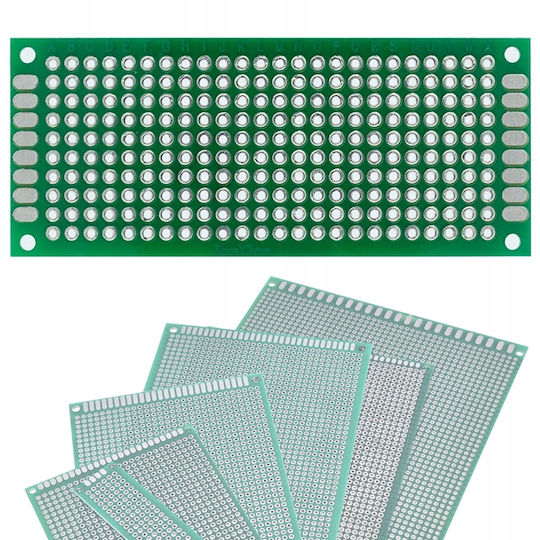 Rosfix Prototype Board Double-Sided General Purpose 30 X 70 Mm Green