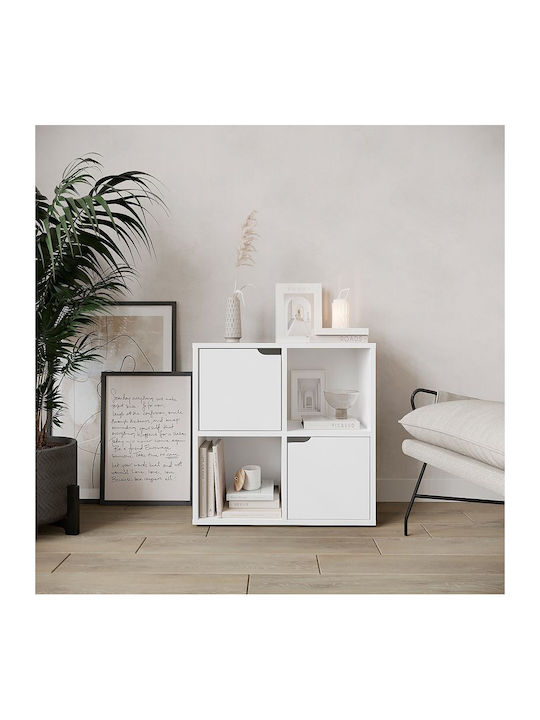 Βιβλιοθήκη Bookel Λευκή Απόχρωση 59.6x27.5x60.4εκ.