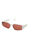 Max & Co Unisex Sunglasses with Black Metallic Frame and Red Lens