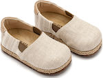 Babywalker Beige Baptism Fabric Espadrilles