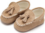 Babywalker Beige Baptism Moccasins