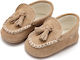 Babywalker Beige Baptism Moccasins