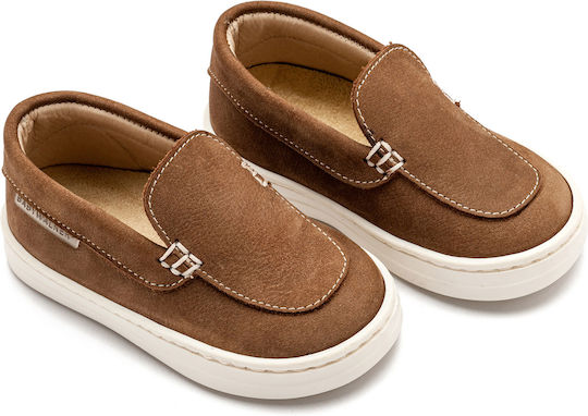 Babywalker Brown Baptism Leather Moccasins