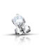 Hillas Men's Earrings made of White Gold with Diamond