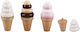 MamaMemo Wooden Cake Toys for Ages 3 and Up 4 Pieces