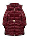 Kids' Casual Jacket Long with Hood Burgundy