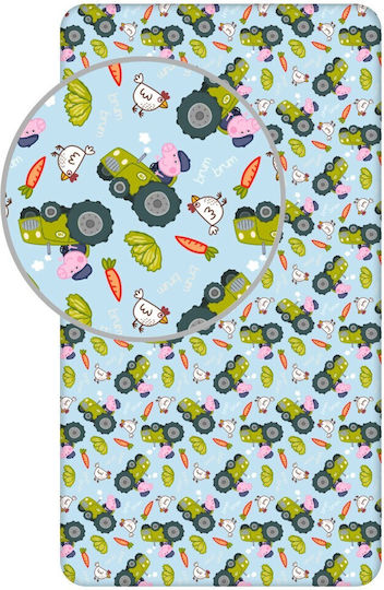 Peppa Pig Set Cearceafuri Pentru Copii Single Cu Elastic 90x200cm Peppa Pig Set Cearceafuri Pentru Copii Single Cu Elastic 90x200cm