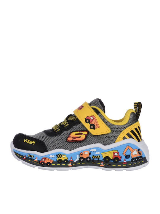 Skechers Παιδικά Sneakers με Σκρατς Γκρι