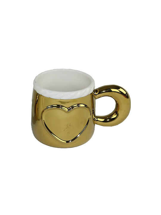 Porsche Mug Gold White Details