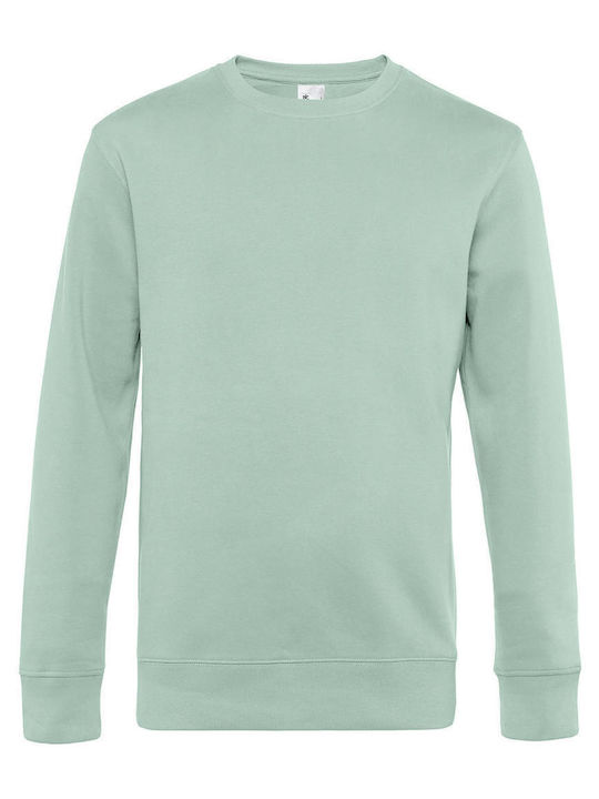B&C Men's Long Sleeve Promotional Sweatshirt Aqua Green