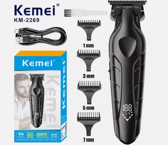 Kemei Професионална Машинка за Подстригване Черна KM-2269