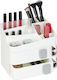 Relaxdays Organizator Cosmetice Cu 2 Sertare Alb 26x21.5x21cm