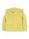 Kinderstrickjacke Gestrickt mit Kapuze Gelb