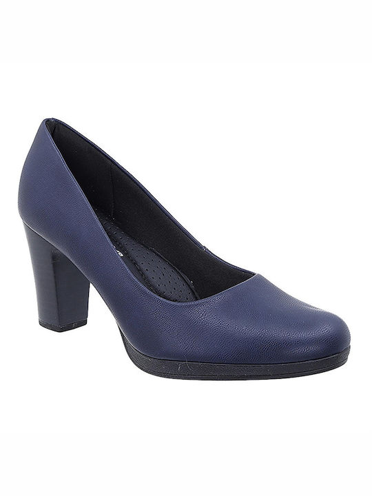 Piccadilly Anatomic Synthetic Leather Blue Heels