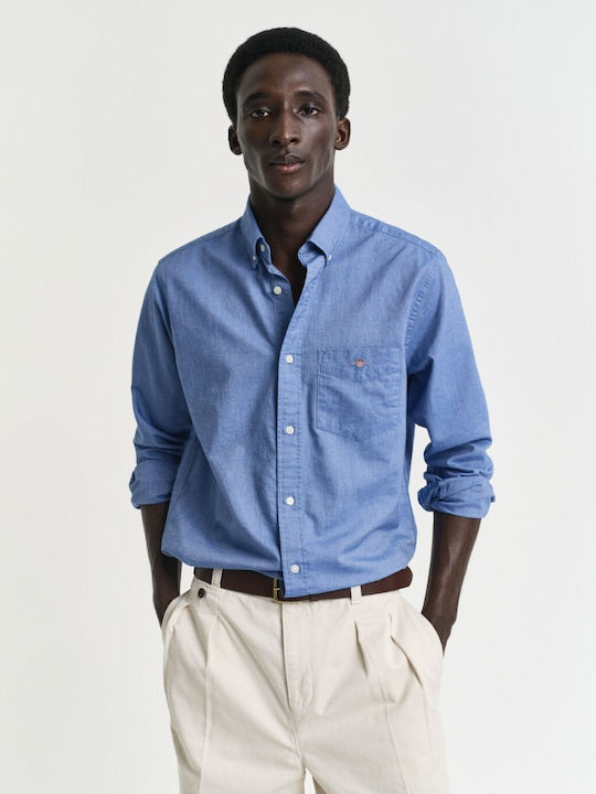 Gant Long-sleeved Cotton Shirt Silicon