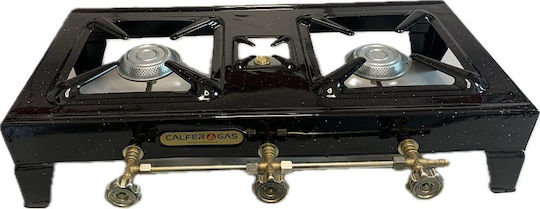 Calfer Gas ELV-250 Liquid Gas Countertop Triple Burner Black