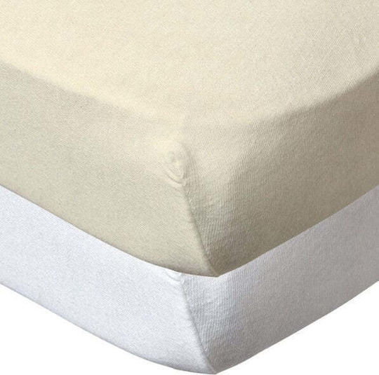 Babycalin Σετ με Λάστιχο Λευκό 60x120εκ.