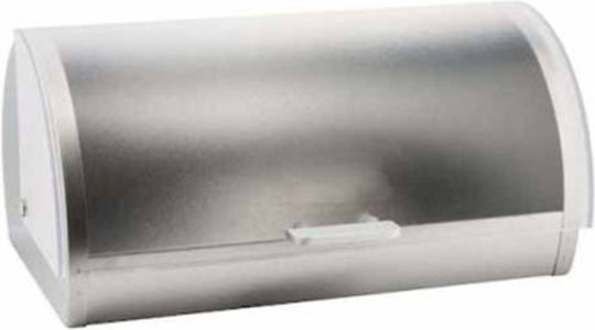 H&S Collection Ψωμιέρα με Καπάκι Inox Ασημί