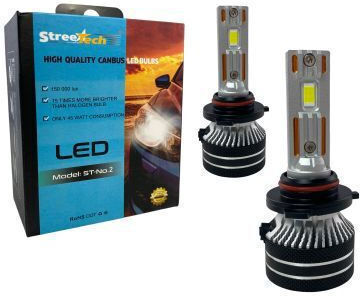Led Λάμπες 9005 Hb3 Streetech Μοντέλο Stn2 Μεσαία Ή Μεγάλα Φώτα 150 000 Lux 45 Watt Canbus 6000k 1500% Πιό Έντονη Φωτεινότητα 2τμχ