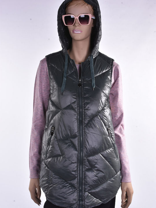 Women's Long Lifestyle Jacket for Winter Cypress Green