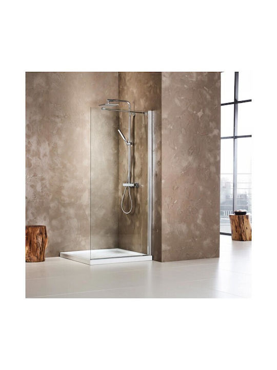 Devon Iwis Walk-in Shower Screen for Shower with Sliding Door 57-62x195cm Clean Glass