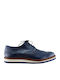 Leder Herren Oxfords Blue/White