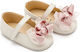 Babywalker Ecru Pink Baptism Leather Soft Sole ...