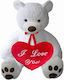 Doly Toys Plush Bear White with Heart 160 cm