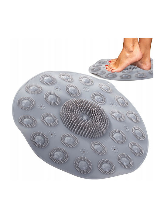 2 1 Bath Mat Foot Massager Grey V24150