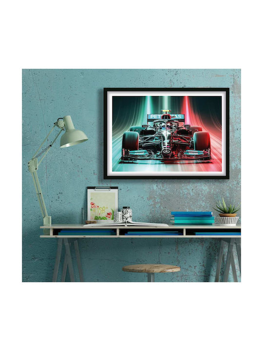 Poster Formula1 Mercedes Amg F023 21cm X 30cm Ramă Albă PVC 18x24