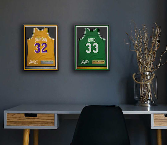 Poster Nba Boston Celtics Lb Snk047 21cm X 30cm Λευκό Κάδρο Pvc 18x24