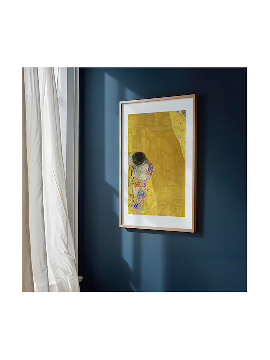 Poster Gustav Klimt Kiss Art155 21cm X 30cm Λευκό Κάδρο Pvc 18x24