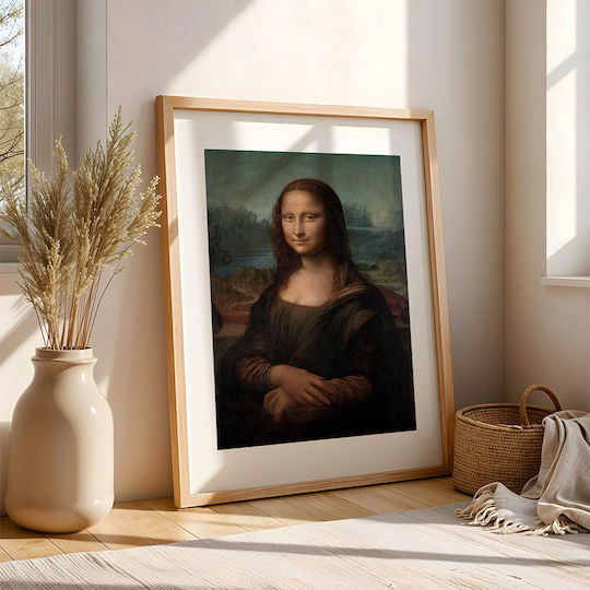 Poster Leonardo Da Vinci Mona Lisa Art159 21cm X 30cm Λευκό Κάδρο Pvc 18x24