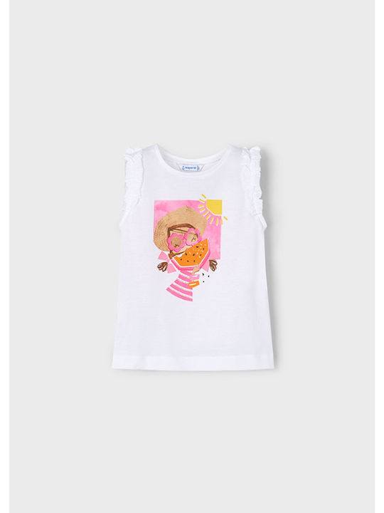 Mayoral Kids Top Sleeveless White