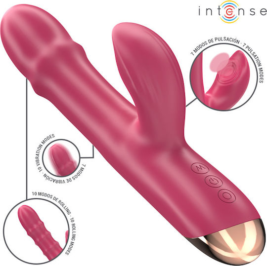 Intense Chloe Multifunction Vibrator Rabbit Pink