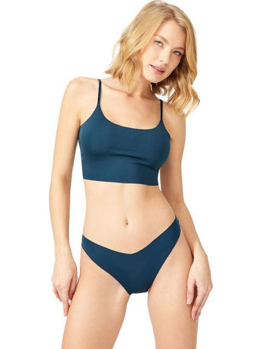 Peggy Femeie Brazilia fără cusături Petrol Blue