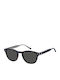 Tommy Hilfiger Men's Sunglasses with Navy Blue Horn-Rimmed Frame and Grey Lenses
