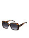 Tommy Hilfiger Women's Sunglasses with Brown Tartaruga Plastic Frame and Gray Gradient Lens