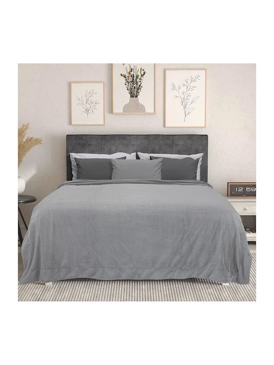 Lino Home Hare Pelzige Decke Doppel 200x220cm Grau