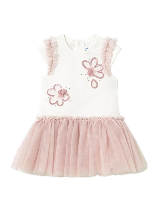 Children's Dress Sleeveless Tulle Pink