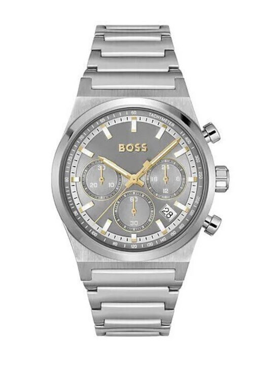 Boss Herrenuhr Chronograph Batterie mit Silber ...