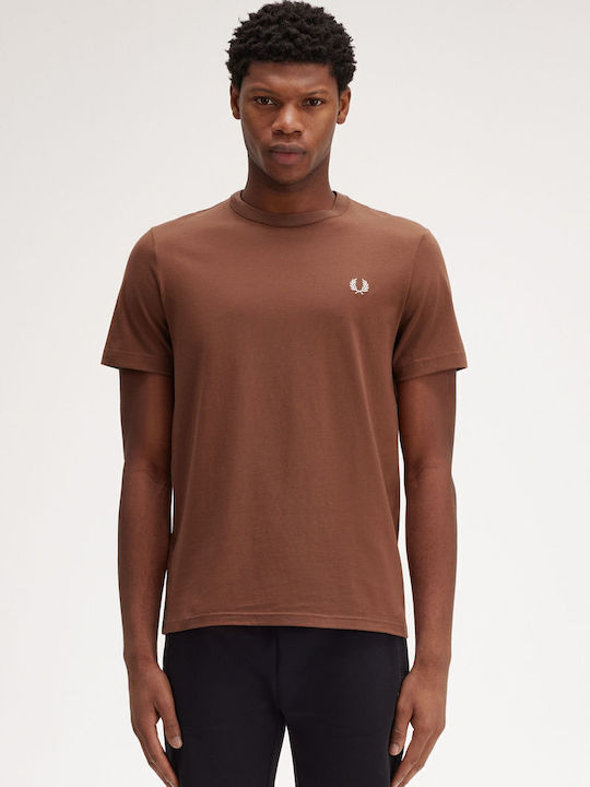 Fred Perry Тениска Whisky Brown Porridge Marl