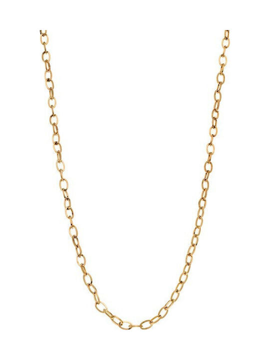 Senza Chain Neck made of Stainless Steel Gold-plated
