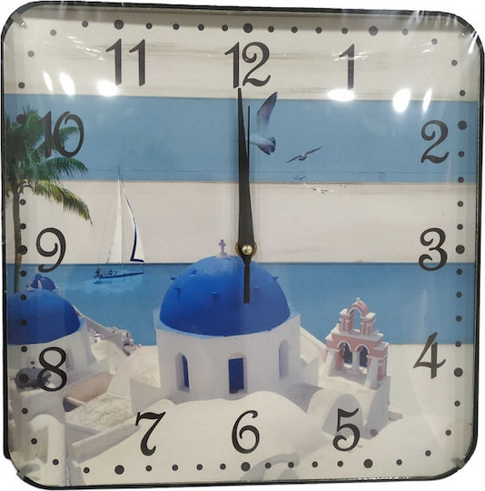 Ρολόι Τοίχου Πλαστικό Blue/White_1 Ø30cm