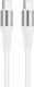 Vidvie Braided USB 2.0 Cable USB-C male - USB-C 60W White 1m