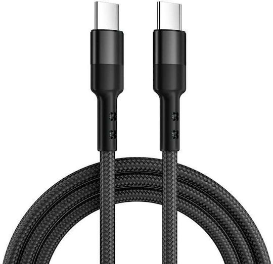 Caruba Cablu USB 2.0 USB-C Masculin - USB-C 60W PD Negru 0.3m D258791