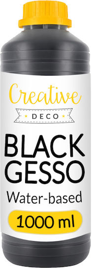 Creative Deco Black Painting Primer Gesso 1l Surface Preparation Professional Primer