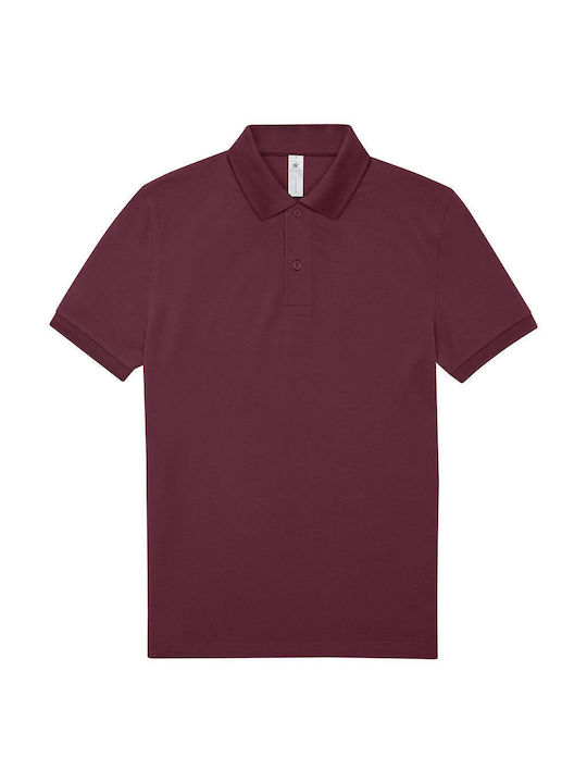 B&C Men's Promotional Polo T-Shirt Burgundy