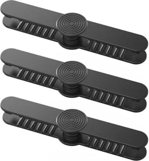 Organizator Universal de Cabluri Ahastyle Bază Neagră 3 Buc Dd06